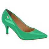 Vizzano 1185-702 Pointy Toe Pump in Green Pine Patent