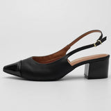 Vizzano 1220-337 Block Heel Slingback Pump in Black