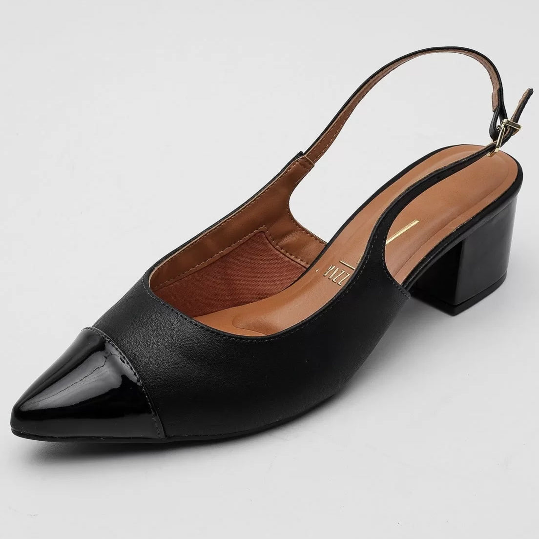 Vizzano 1220-337 Block Heel Slingback Pump in Black