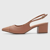 Vizzano 1220-337 Block Heel Slingback Pump in Nude
