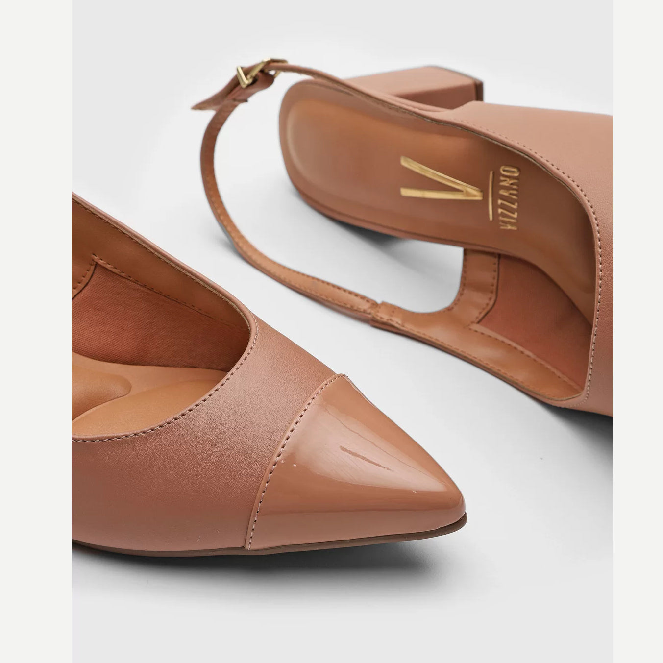 Vizzano 1220-337 Block Heel Slingback Pump in Nude