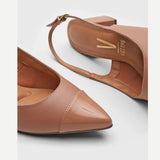 Vizzano 1220-337 Block Heel Slingback Pump in Nude