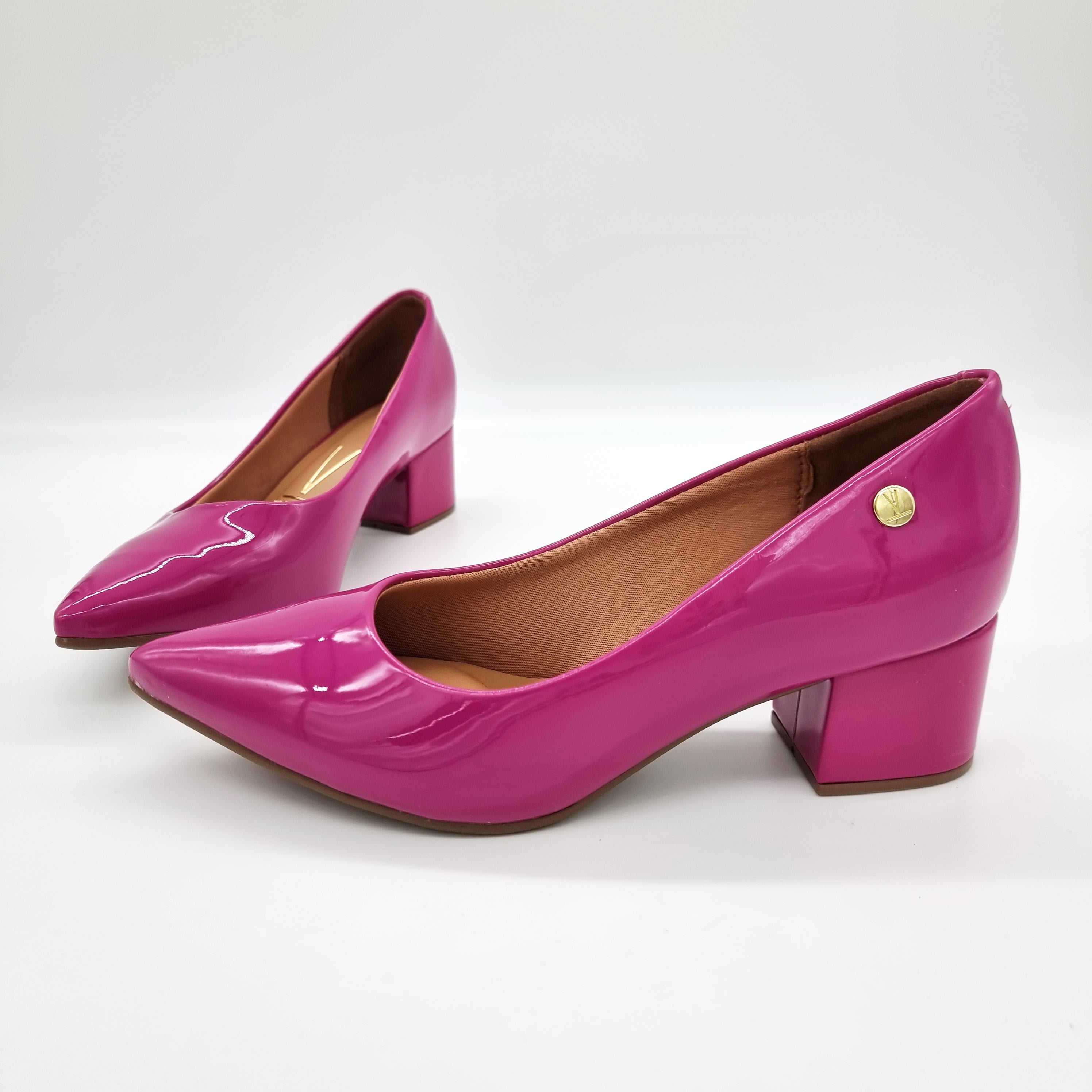 Vizzano 1220-315 Block Heel Pump in Magenta Patent