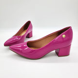 Vizzano 1220-315 Block Heel Pump in Magenta Patent