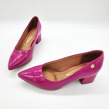 Vizzano 1220-315 Block Heel Pump in Magenta Patent