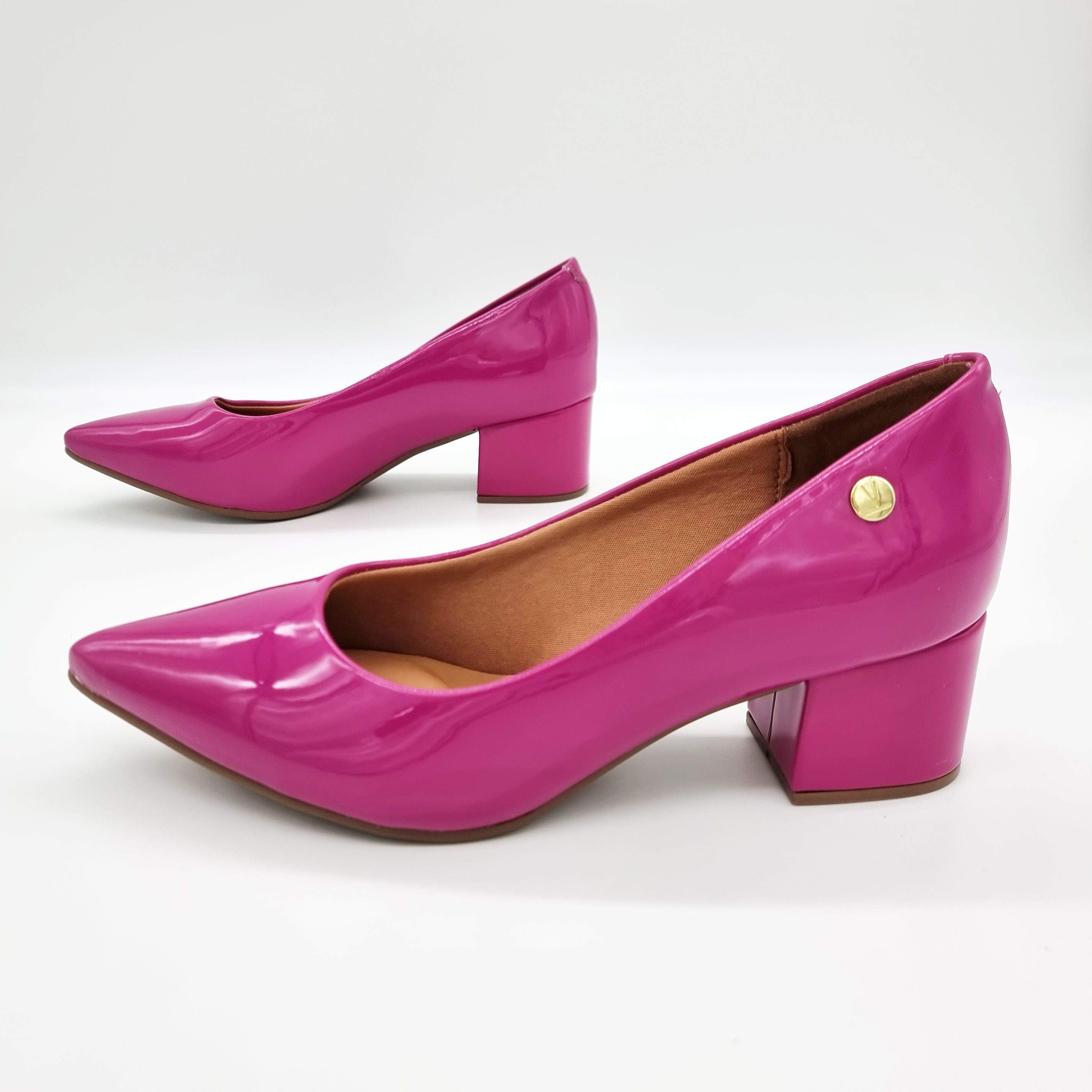 Vizzano 1220-315 Block Heel Pump in Magenta Patent