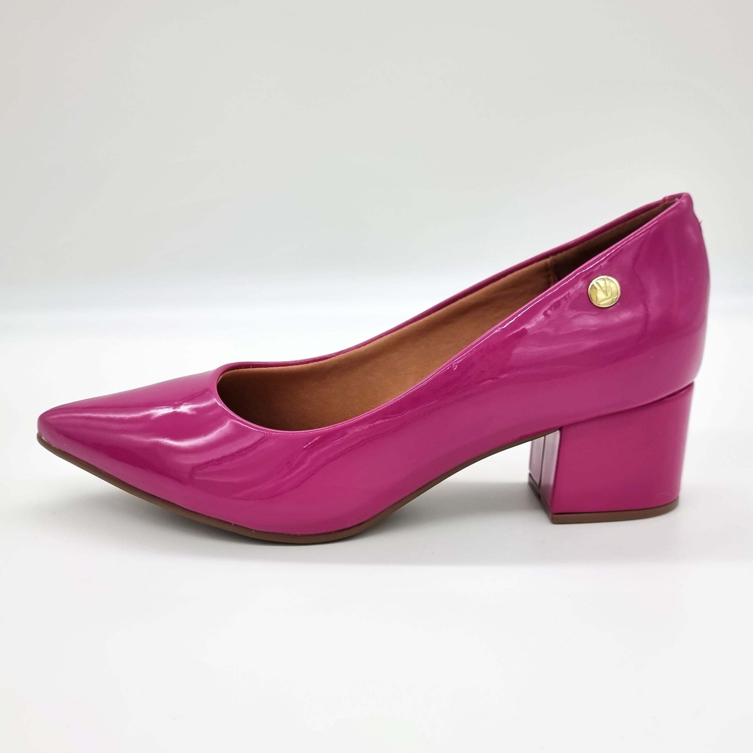 Vizzano 1220-315 Block Heel Pump in Magenta Patent