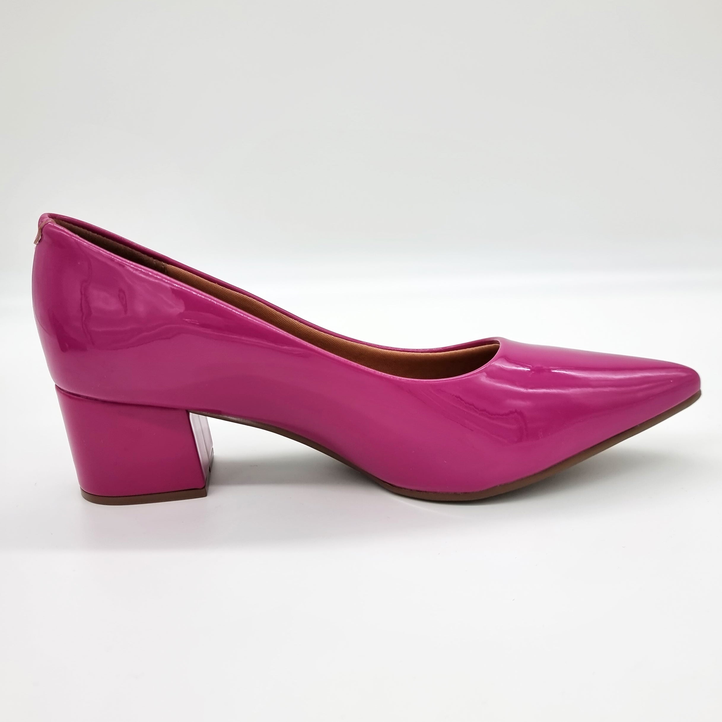 Vizzano 1220-315 Block Heel Pump in Magenta Patent