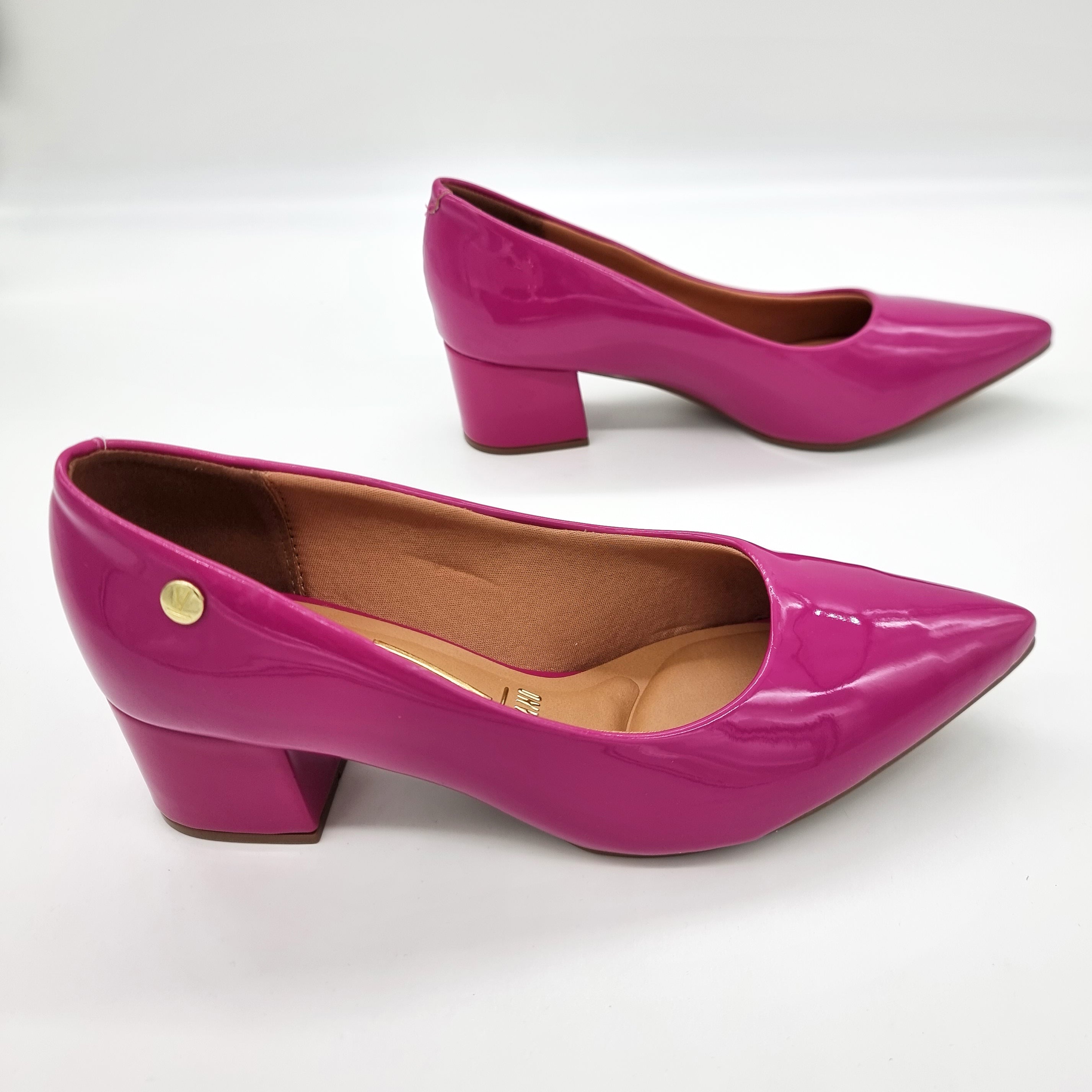 Vizzano 1220-315 Block Heel Pump in Magenta Patent