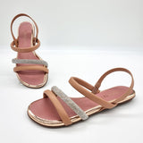 Beira Rio 8367-641 Flat Sandal in Nude
