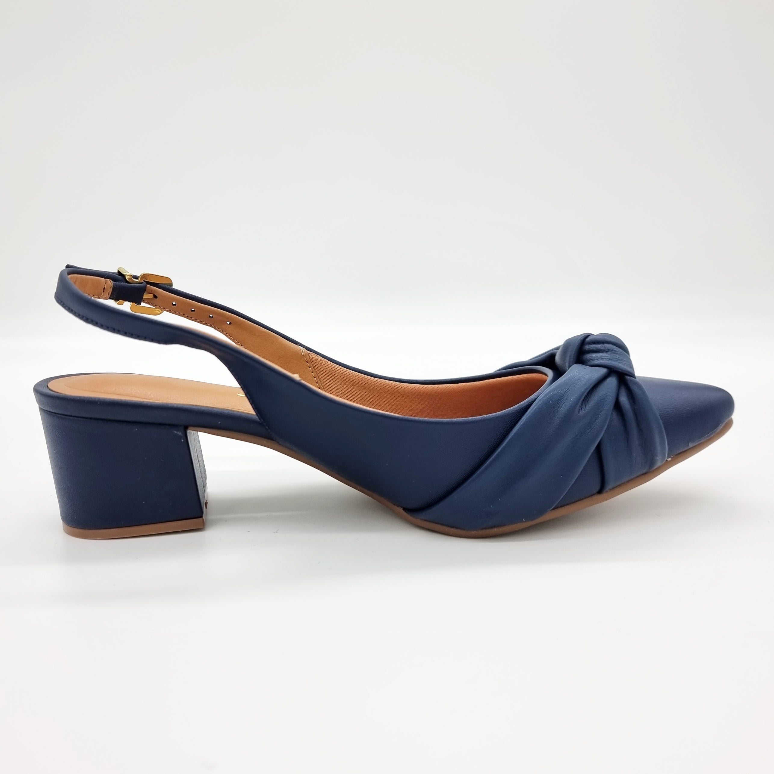 Vizzano 1220-358 Block Heel Slingback Pump in Navy Blue
