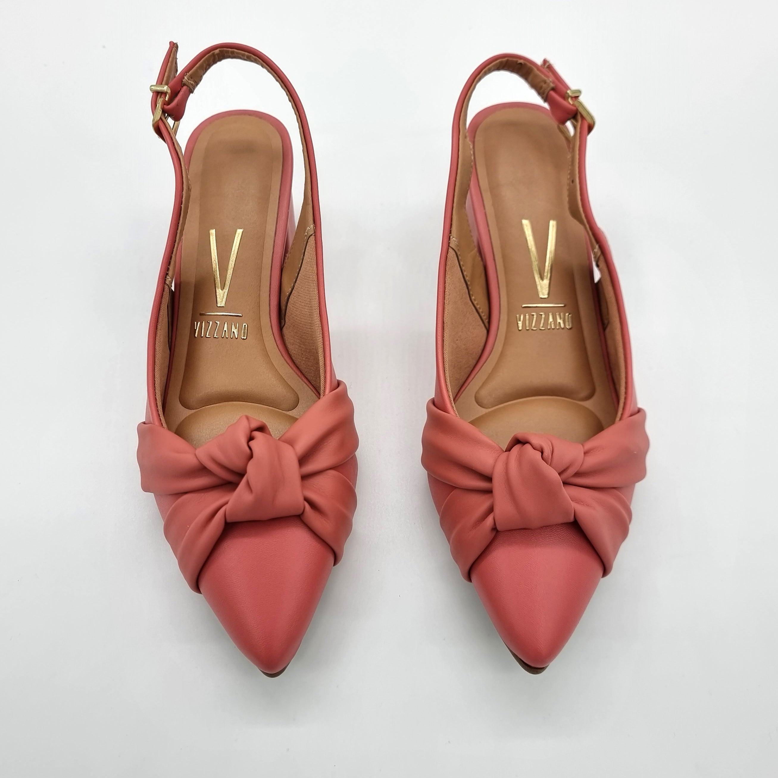 Vizzano 1220-358 Block Heel Slingback Pump in Rose