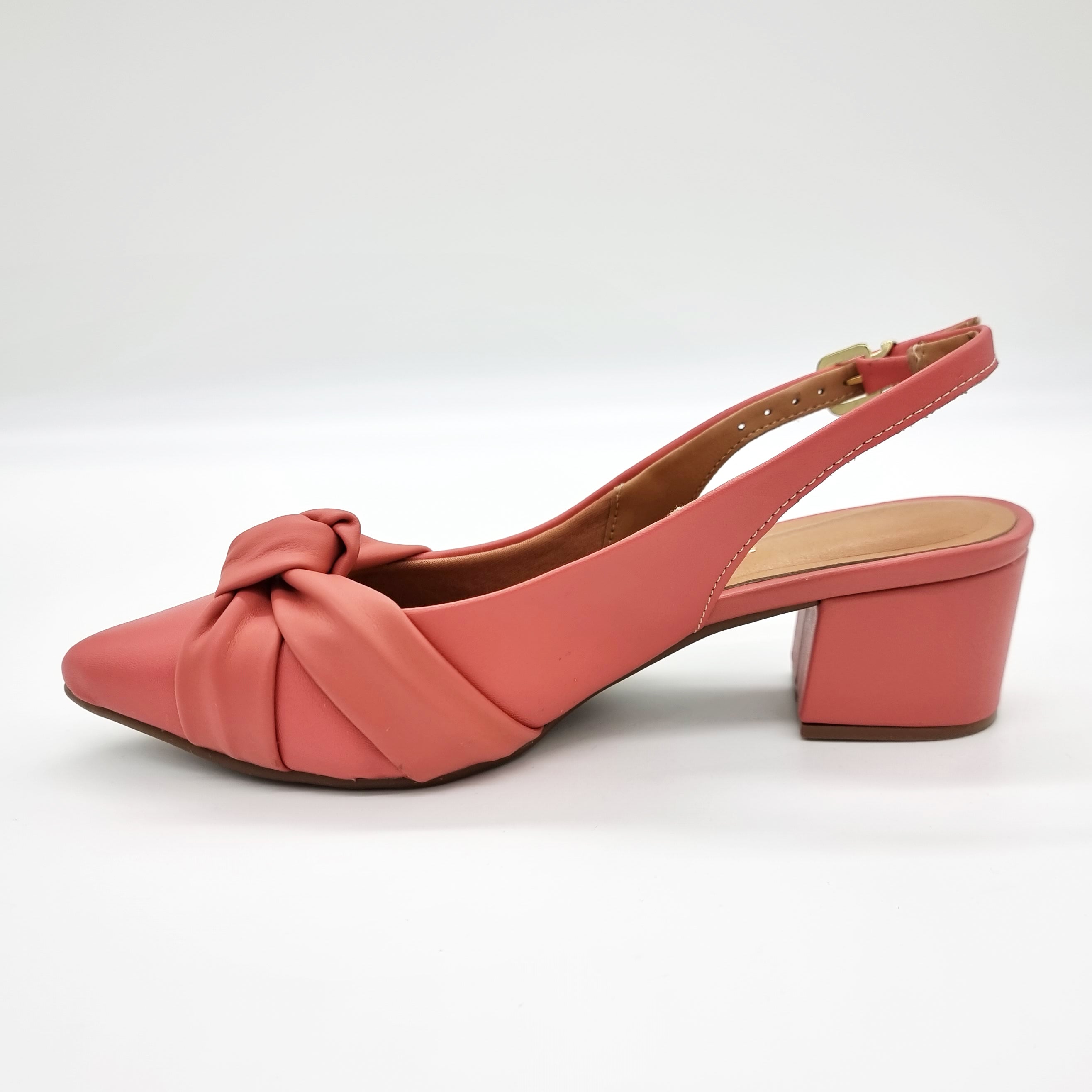 Vizzano 1220-358 Block Heel Slingback Pump in Rose