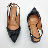 Vizzano 1220-358 Block Heel Slingback Pump in Black