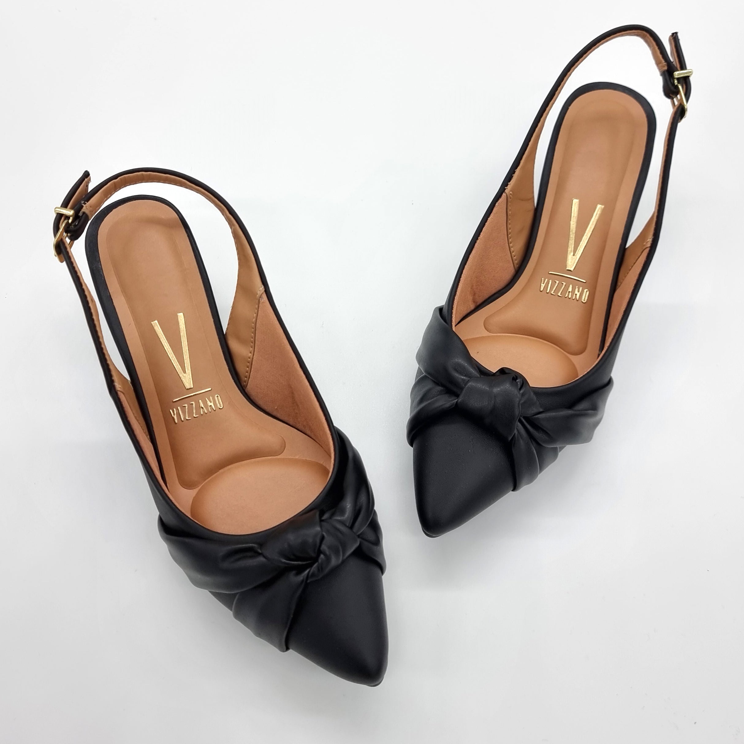 Vizzano 1220-358 Block Heel Slingback Pump in Black