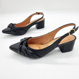 Vizzano 1220-358 Block Heel Slingback Pump in Black