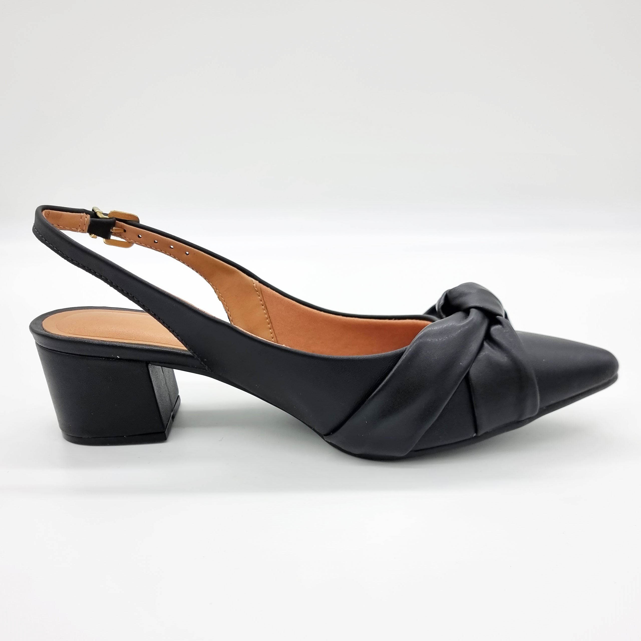 Vizzano 1220-358 Block Heel Slingback Pump in Black