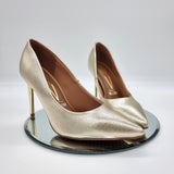 Vizzano 1344-200 Pointy Toe Pump in Champagne Metal