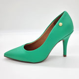 Vizzano 1184-1101 Pointy Toe Pump in Green Pine Napa