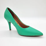 Vizzano 1184-1101 Pointy Toe Pump in Green Pine Napa