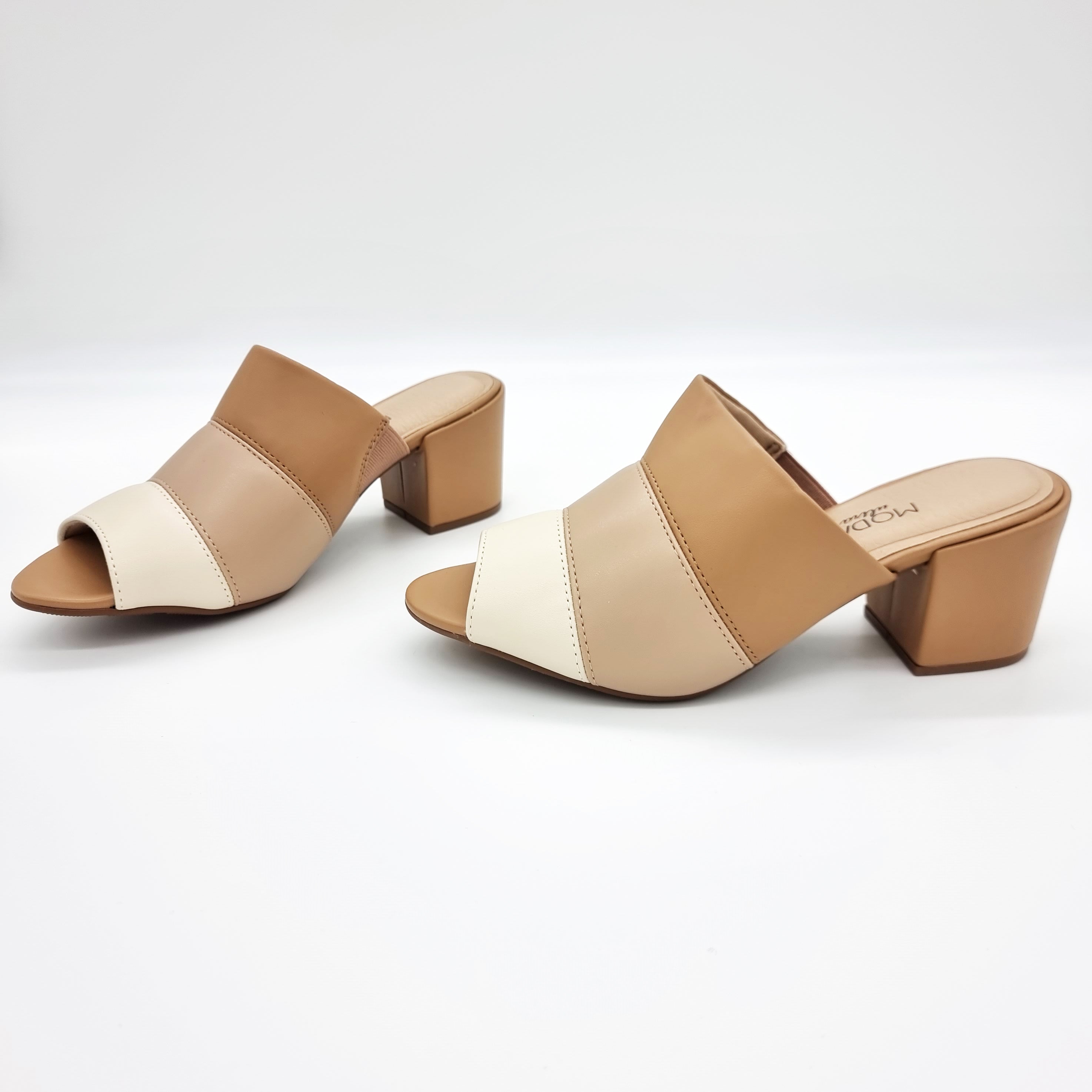 Modare 7109-464 Slip-On Mule Sandal in Tan/Beige