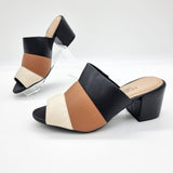 Modare 7109-464 Slip-On Mule Sandal in Black/Camel