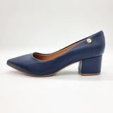 Vizzano 1220-315 Block Heel Pump in Navy Napa