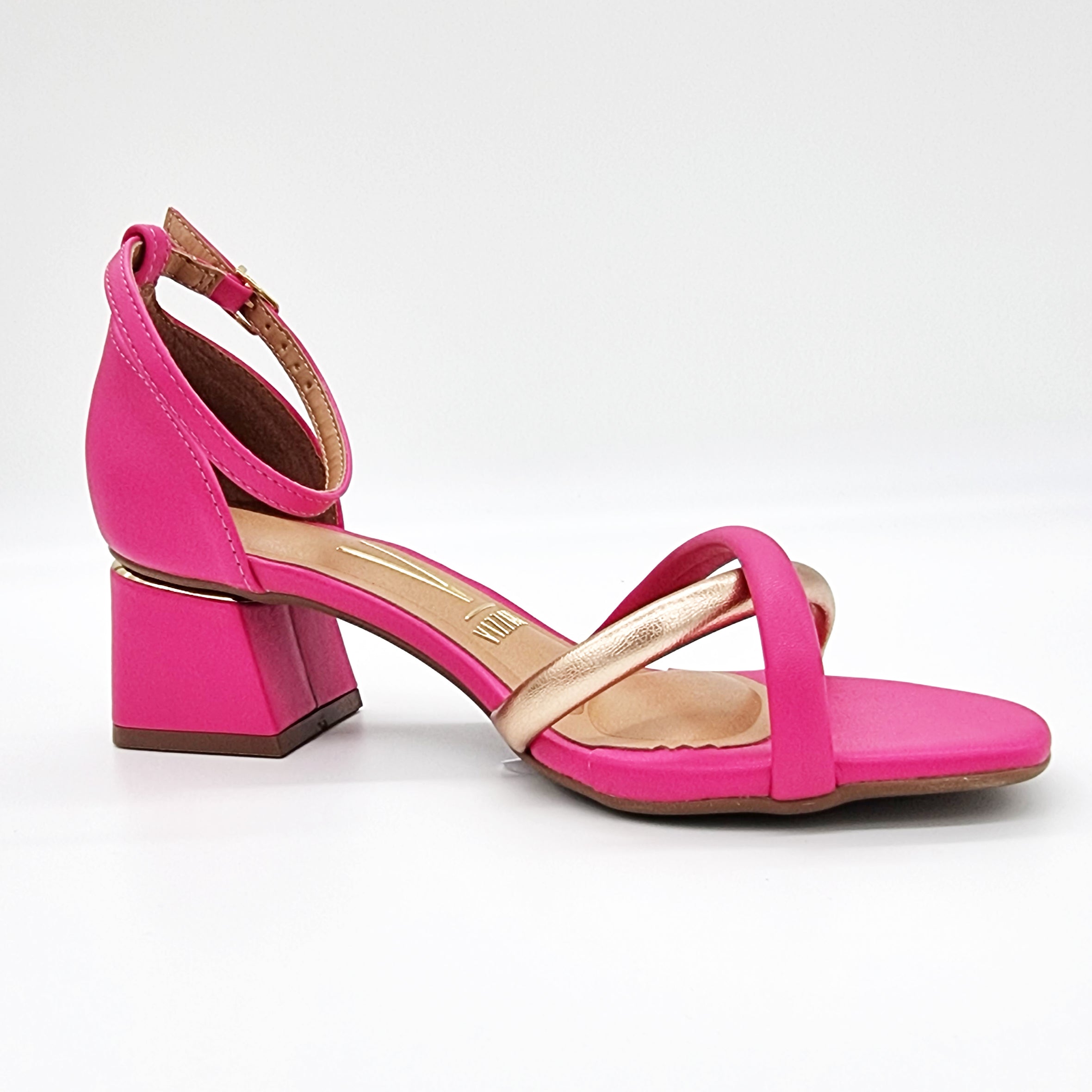 Vizzano 6428-131 Low Heel Sandal in Pink / Rose Gold