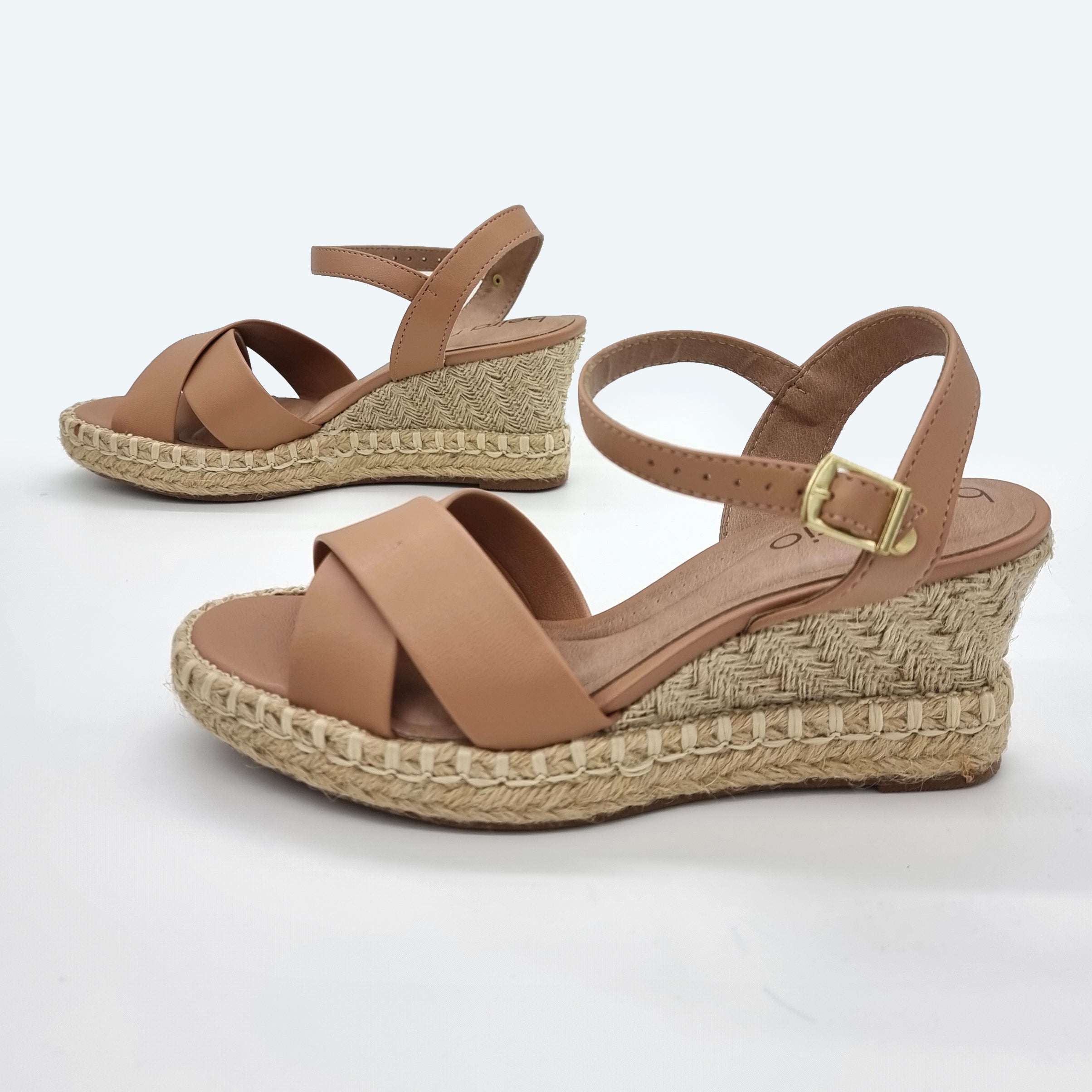 Beira Rio 8486-108 Espadrille Wedge Sandal in Tan