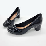 Beira Rio 4777-409 Low Heel Pump in Black Patent