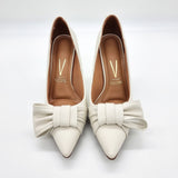 Vizzano 1184-1183 Pointy Toe Pump in Off White Napa