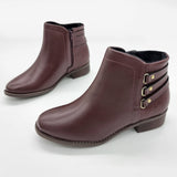Modare 7057-218 Flat Ankle Boot in Burgundy