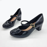 Beira Rio 4777-475 Low Heel Mary-Jane Pump in Black Patent