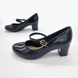 Beira Rio 4777-475 Low Heel Mary-Jane Pump in Black Patent
