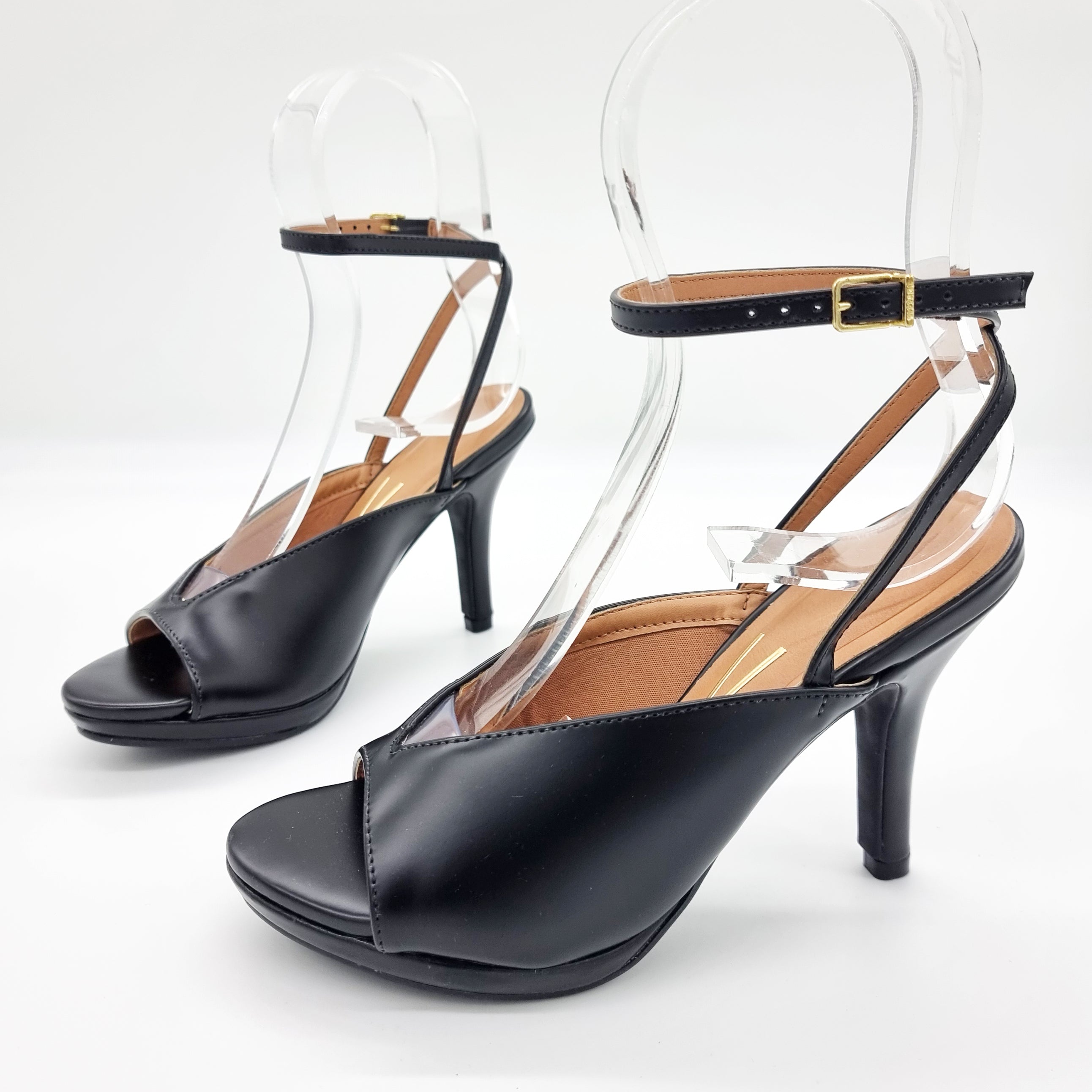 Vizzano 6210-1041 Strappy Peeptoe Pump in Black Napa