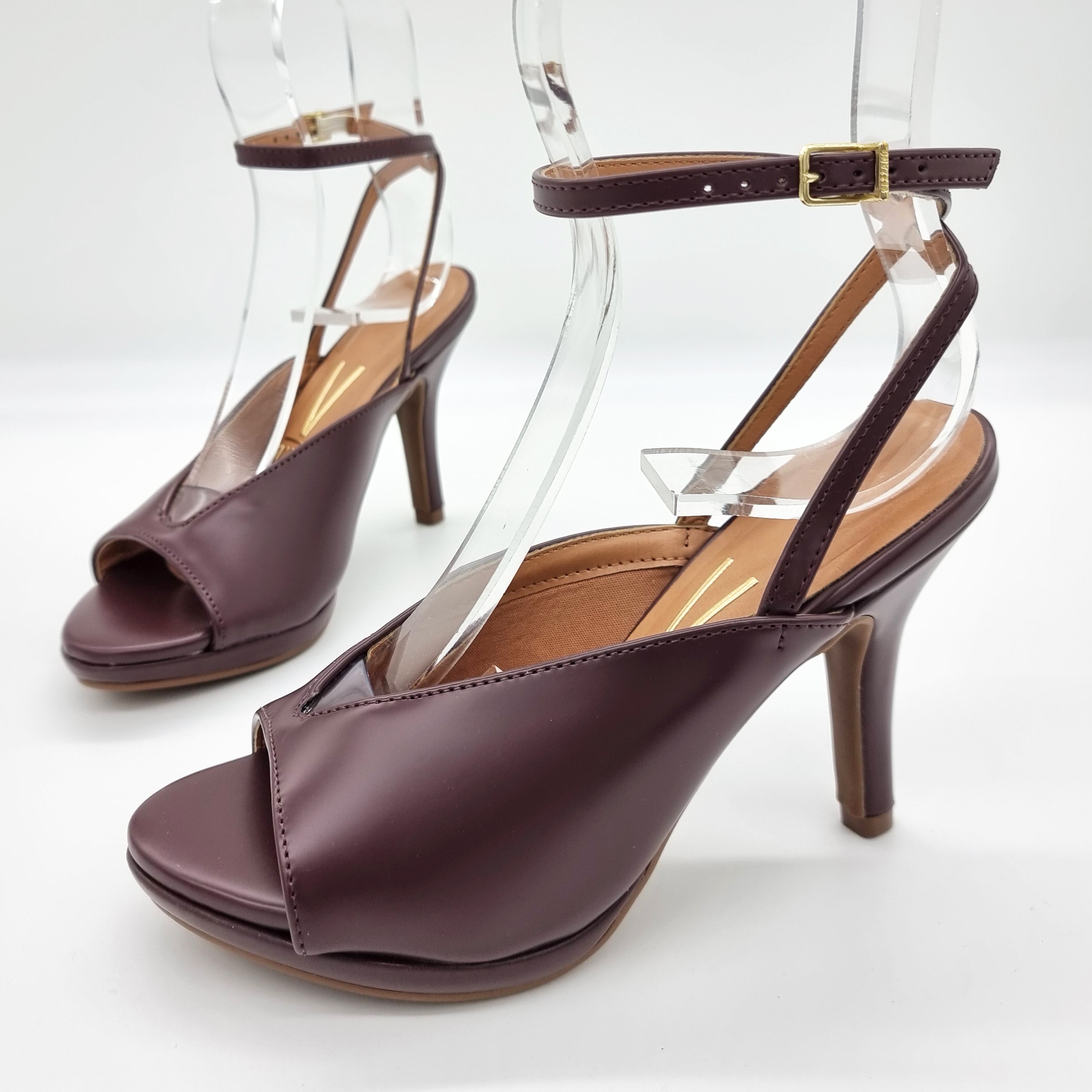 Vizzano 6210-1041 Strappy Peeptoe Pump in Burgundy Napa