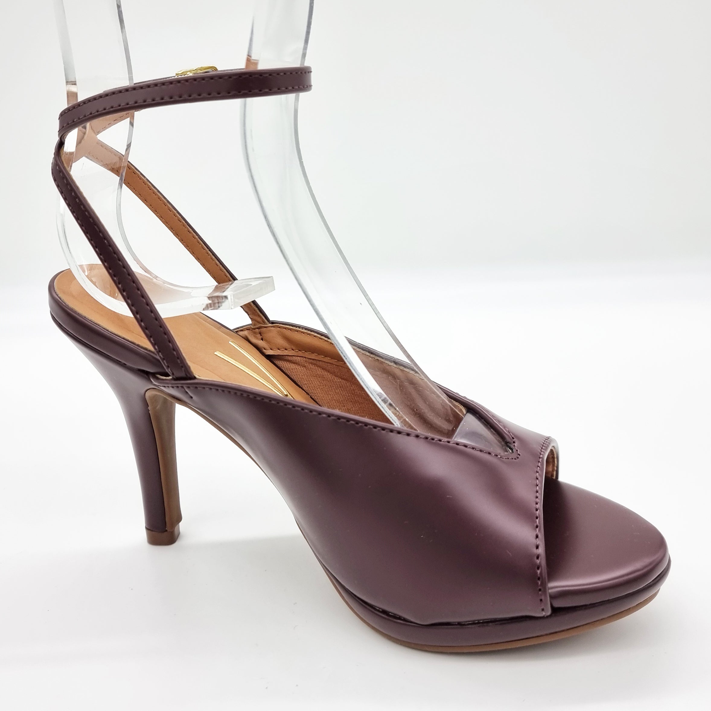 Vizzano 6210-1041 Strappy Peeptoe Pump in Burgundy Napa