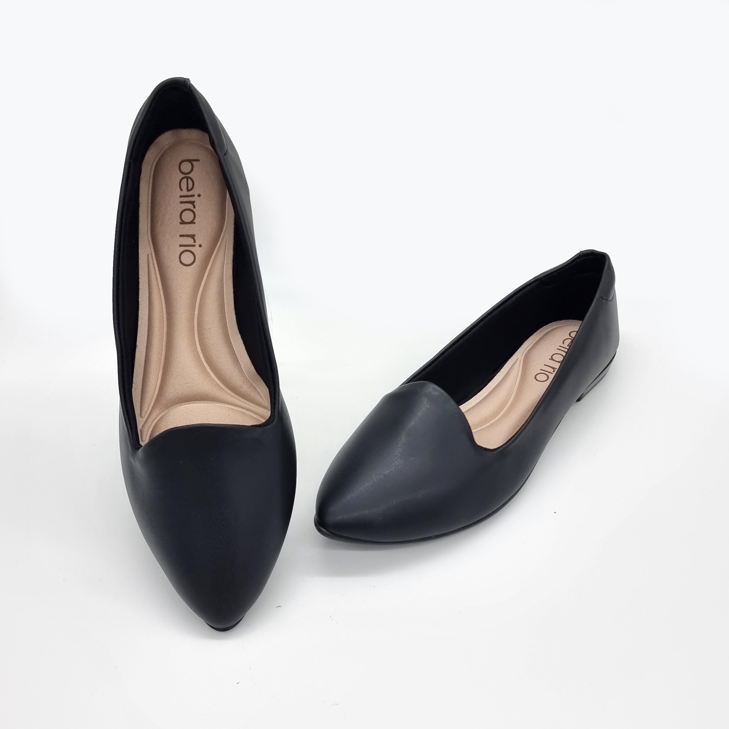 Beira Rio 4136-394 Flat Loafer in Black Napa