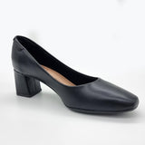 Beira Rio 4314-100 Block Heel Pump in Black Napa