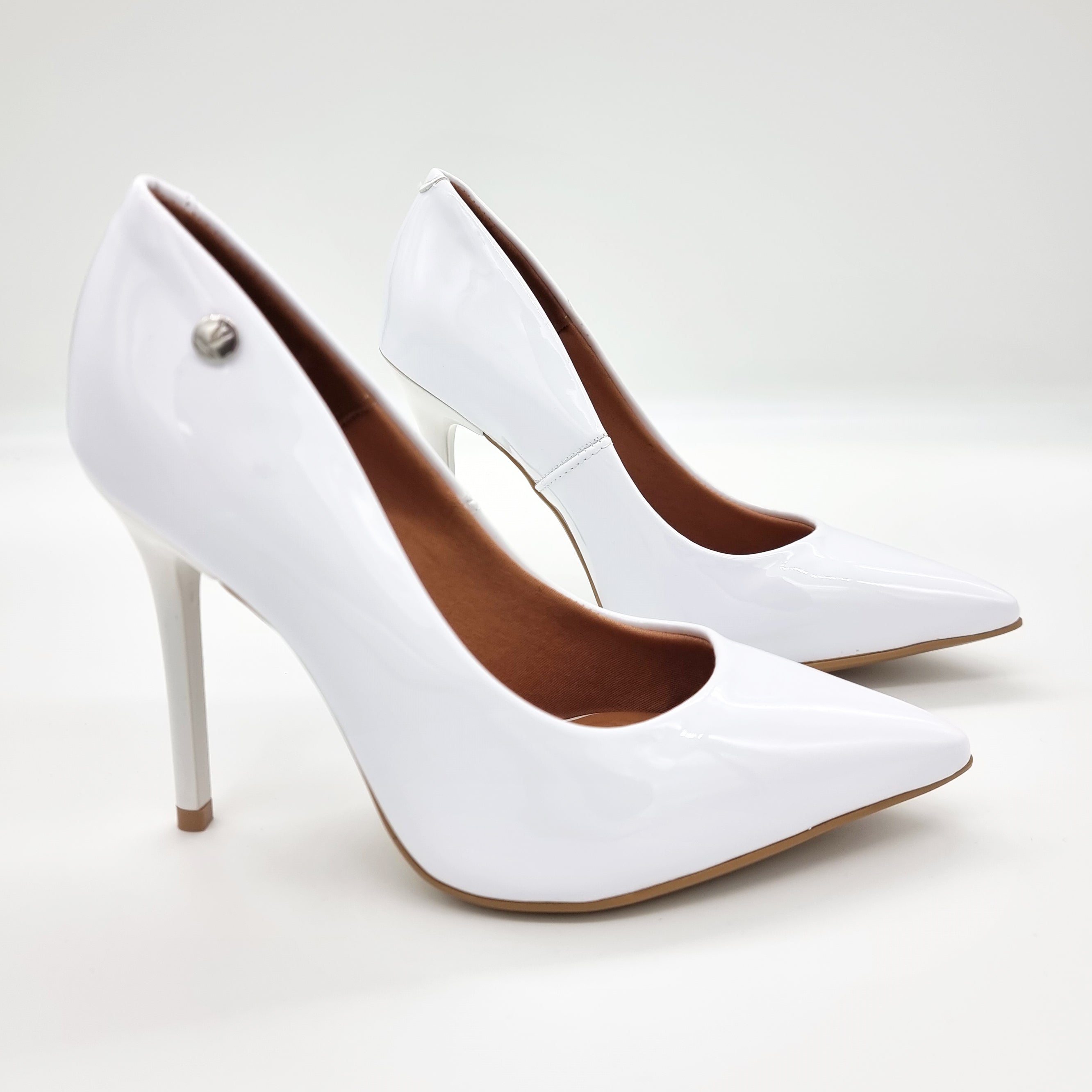Vizzano 1421-100 Pointy Toe Stiletto Pump in White Patent