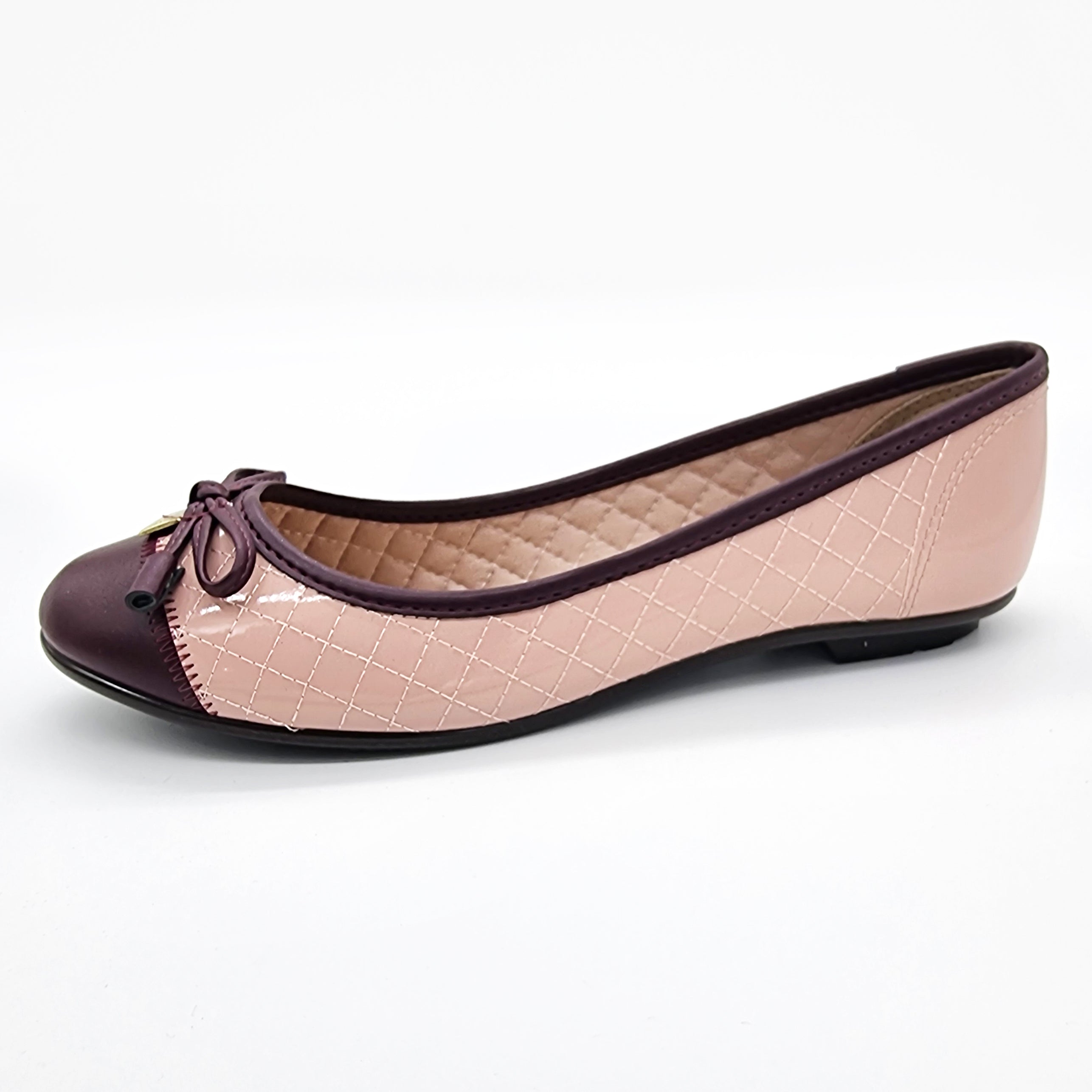 Moleca 5027-1407 Strappy Kitten Heel Pointy Toe Nump in Pink/Wine