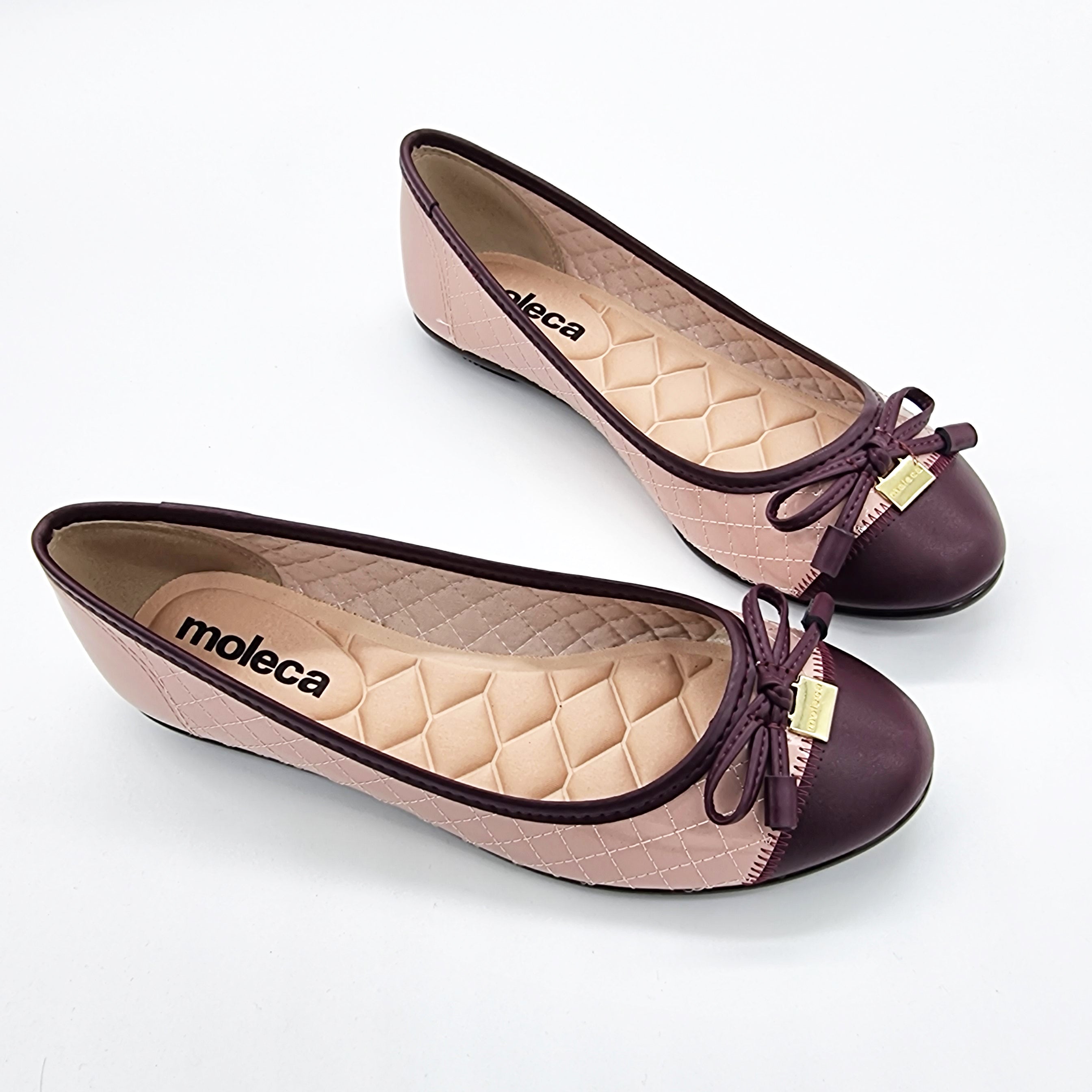 Moleca 5027-1407 Strappy Kitten Heel Pointy Toe Nump in Pink/Wine