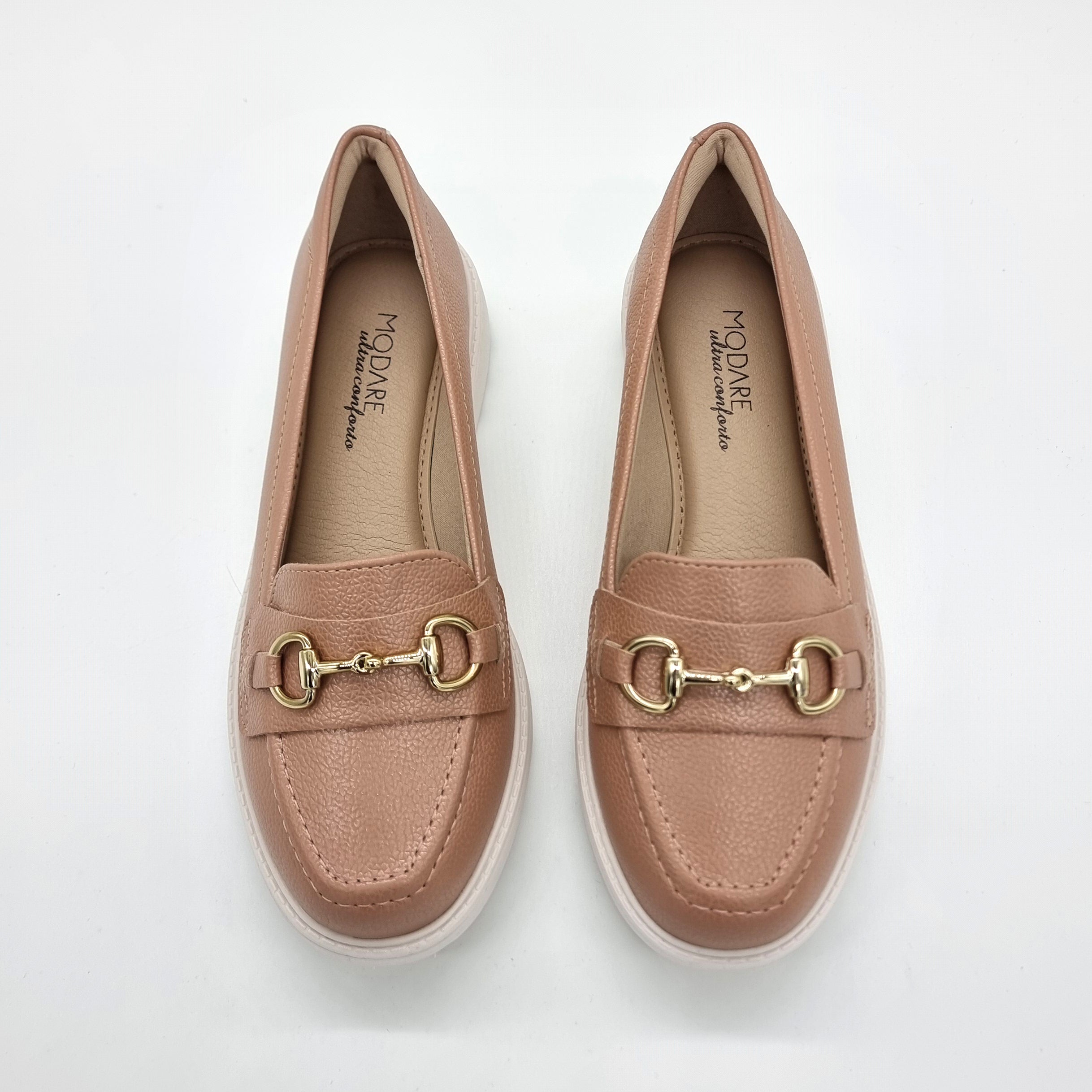 Modare 7357-106 Flat Loafer in Nude Napa