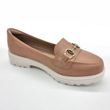 Modare 7357-106 Flat Loafer in Nude Napa