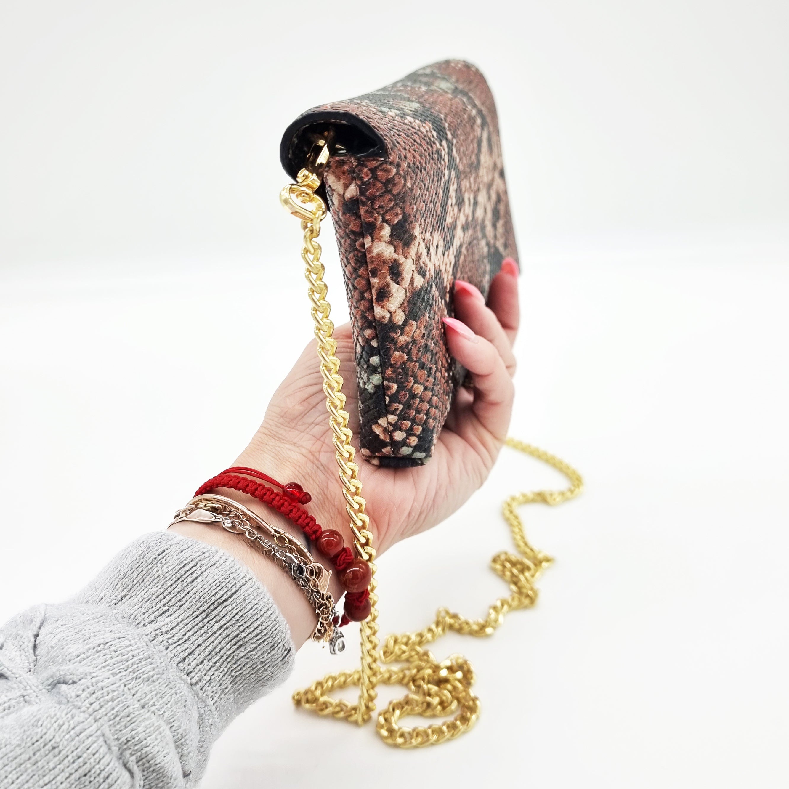 Vizzano 10072-3 Clutch in Multi Coffee