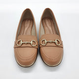 Beira Rio 4311-104 Round Toe Flat Loafer in Tan Napa