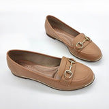 Beira Rio 4311-104 Round Toe Flat Loafer in Tan Napa