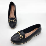 Beira Rio 4311-104 Round Toe Flat Loafer in Black Napa