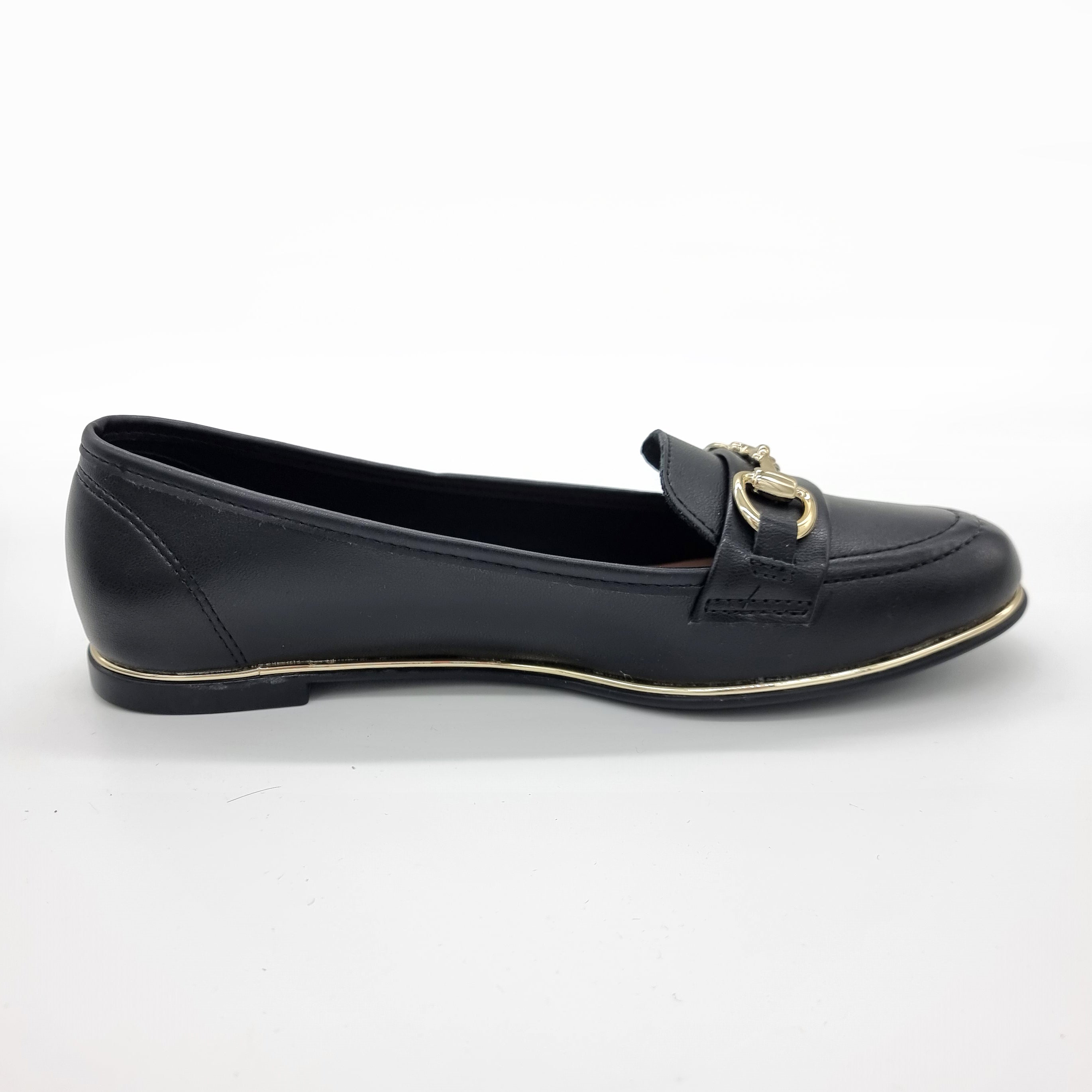 Beira Rio 4311-104 Round Toe Flat Loafer in Black Napa
