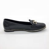 Beira Rio 4311-104 Round Toe Flat Loafer in Black Napa